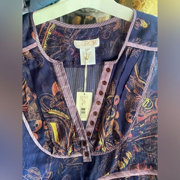 LaRok Dress Women Size Small Multicolored Tunic 3/4 Sleeves NWT - Picture 9 of 12